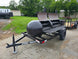 BBQ Smoker 2 Door 300 Gallon Trailer Pull Behind with Charcoal Grill on