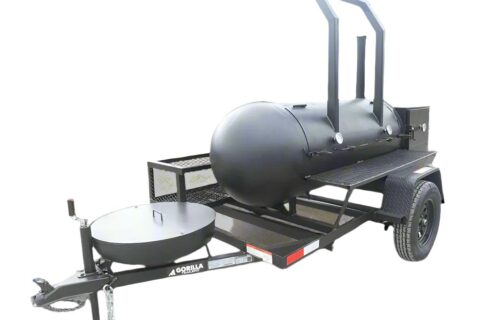 250 Gal Smoker Single Door with Counter Weight and Charkettle