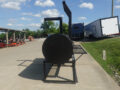 250 Gal Patio Grill Smoker Single Door with Counter Weight