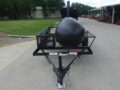 330 Gallon Commercial Charcoal Grill pull behind With Warming Box