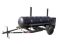 BBQ Smoker 300 Gallon Pull Behind Trailer 2 Door 1/2 Smoker 1/2 Charcoal Grill