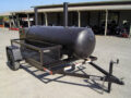 BBQ Smoker 300 Gallon Pull Behind Trailer 2 Door 1/2 Smoker 1/2 Charcoal Grill