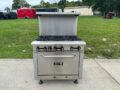 Asber AER-6-36-NG 36″ 6-Burner Natural Gas Restaurant Range w/Oven