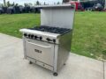 Asber AER-6-36-NG 36″ 6-Burner Natural Gas Restaurant Range w/Oven