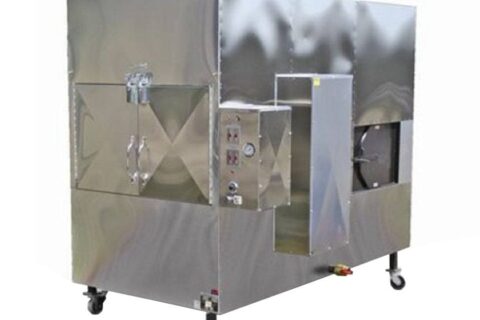 Ole Hickory Pits Model SSJ-AE BBQ Smoker Rotating Racks End Loading